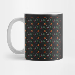 Cute Cat playing with ball of yarn and catnip pattern Mug